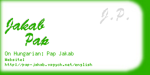 jakab pap business card